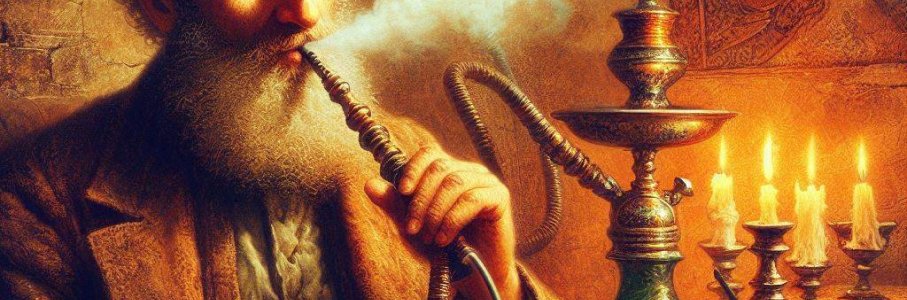 курящий кальян